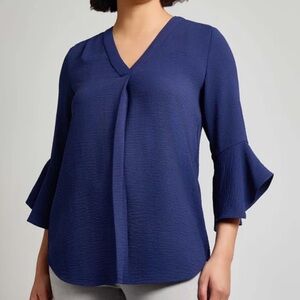Jones New York Navy Blouse